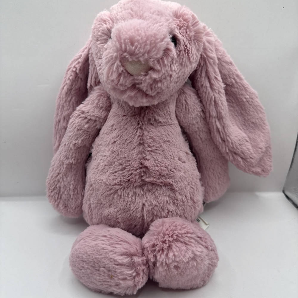 Jellycat Medium Bashful Tulip Pink Bunny 12" Plush Toy Retired - W/imperfect tag